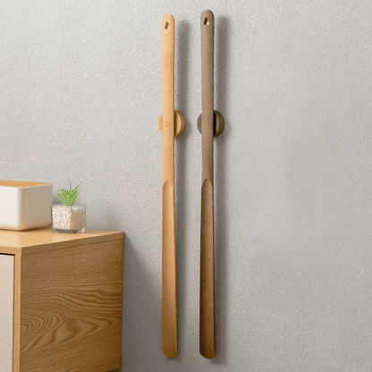 Magnetic Wooden Shoe Horn for Easy Footwear Access