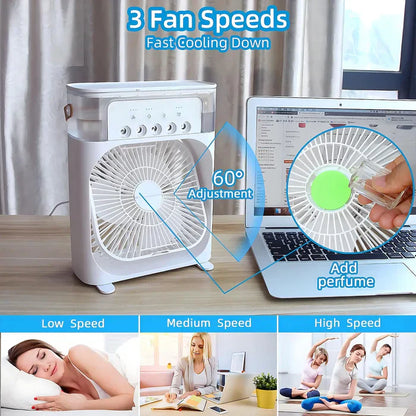 All-in-One Cooling Device with Colorful LED Lighting