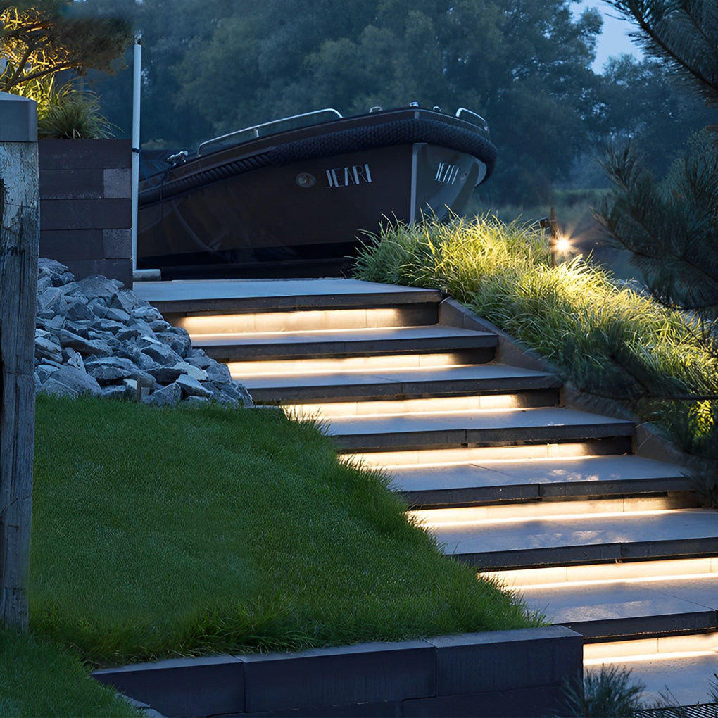 Modern Waterproof LED Stair Lighting - 0.39'' Flexible Recessed Strip