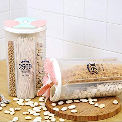 Versatile 4-Compartment Food Storage Jar - 2500ml