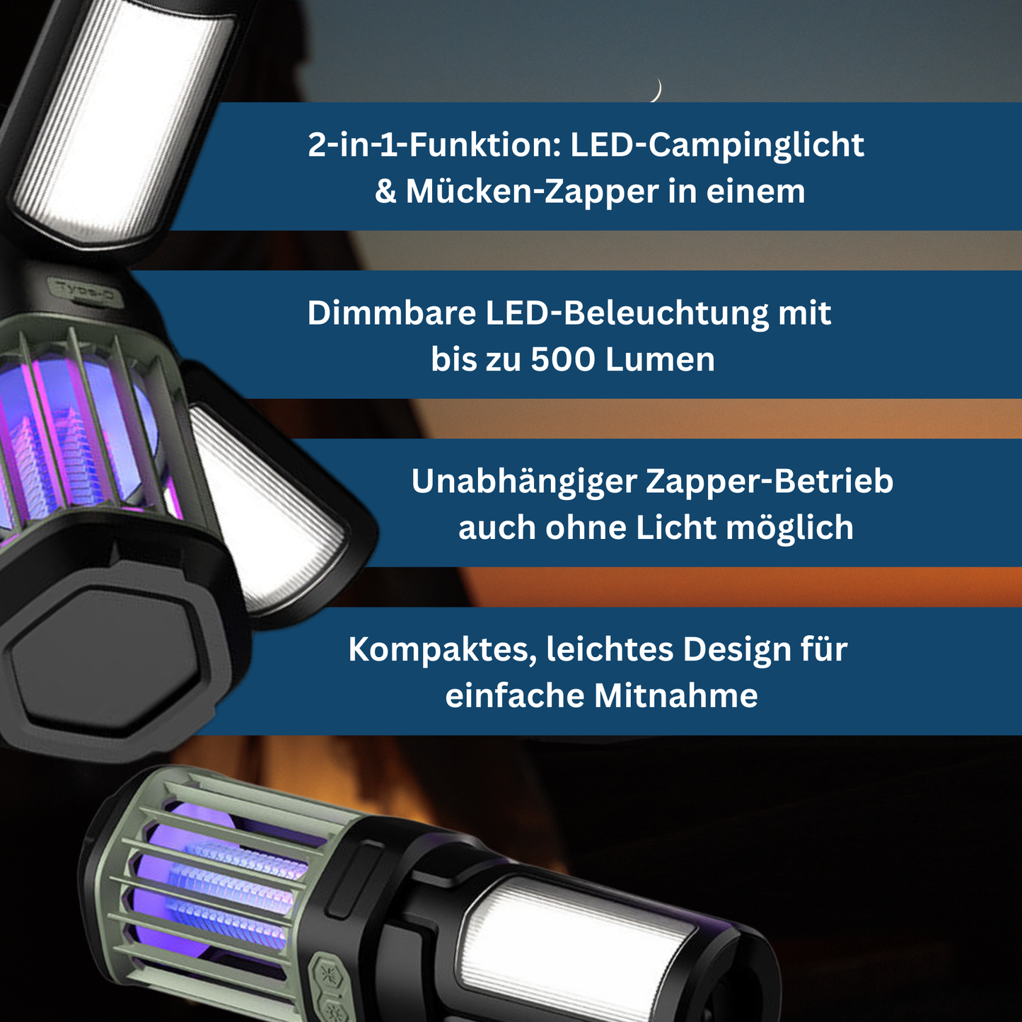 Mosquito Shield LED Lantern: Dual-Function Comfort