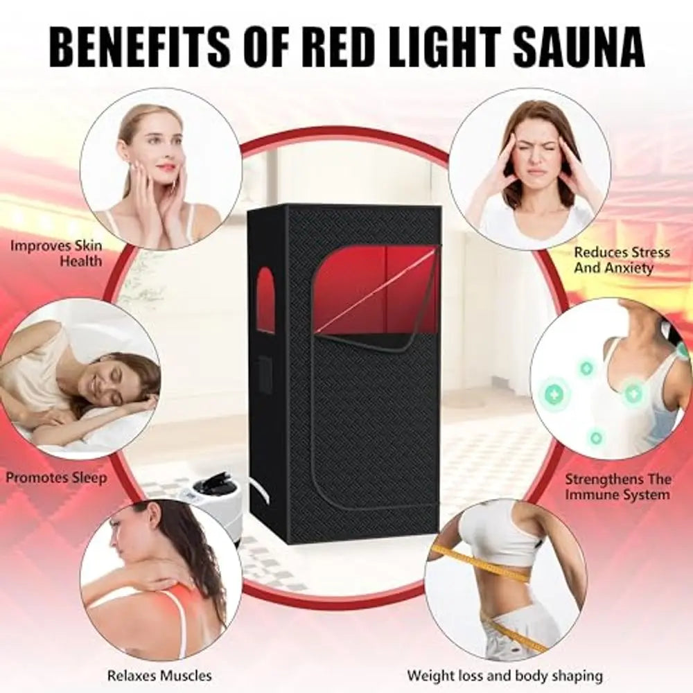 Infrared Home Sauna Tent with 2.5L Steam Generator, Chair, 9 Heat Settings & 99-Minute Timer
