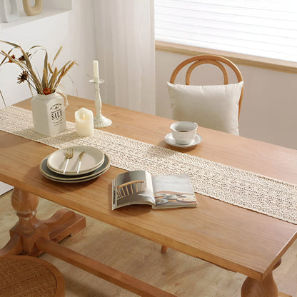 Charming Lace Table Runner for Rustic Elegance