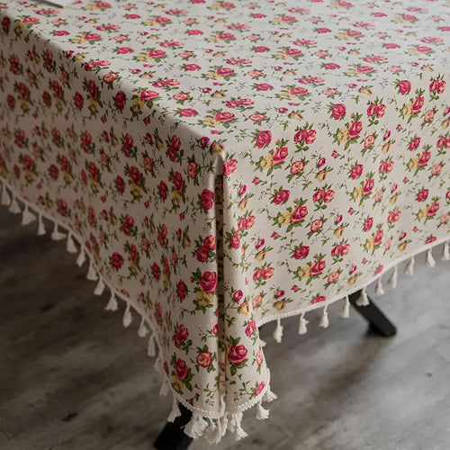 Charming Floral Table Cover for Elegant Dining