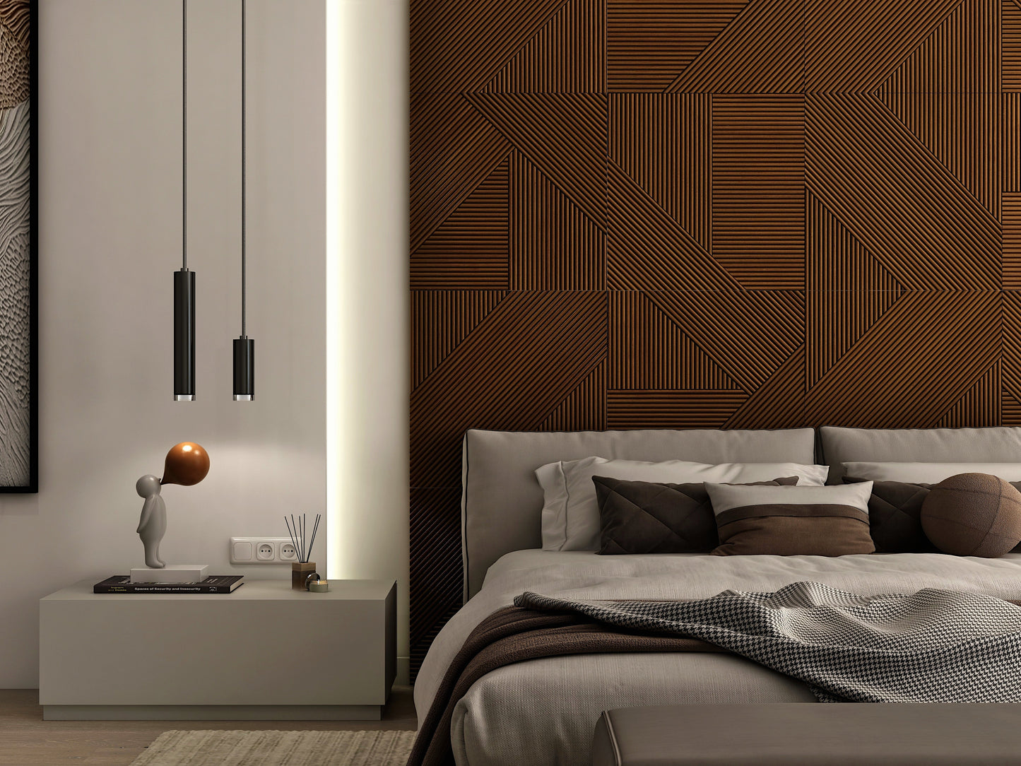 Contemporary Solid Wood Panel