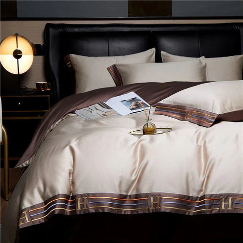 Satin-Cotton Bedding Set - Elegant Comfort for Your Bedroom