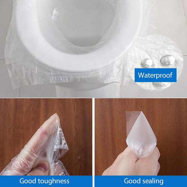 Portable Toilet Seat Covers (50 Pack) | Universal Fit 40 × 48 cm | Foldable, Non-Slip & Hygienic Protection