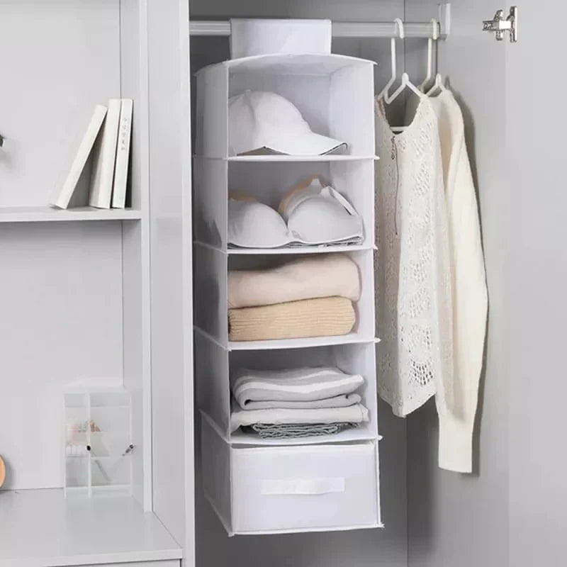 Versatile 5-Tier Foldable Hanging Storage Organizer