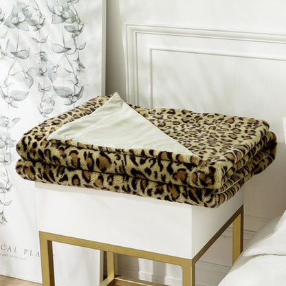 Savanna Luxe Leopard Print Throw Blanket