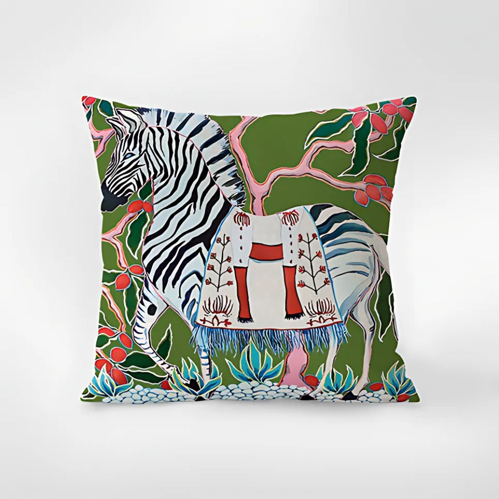 Artistic Zebra Print Throw Pillow Cover for Stylish Spaces