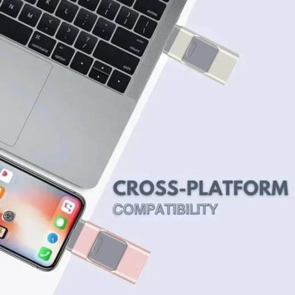4-in-1 OTG Flash Drive with MultiPort Connectivity