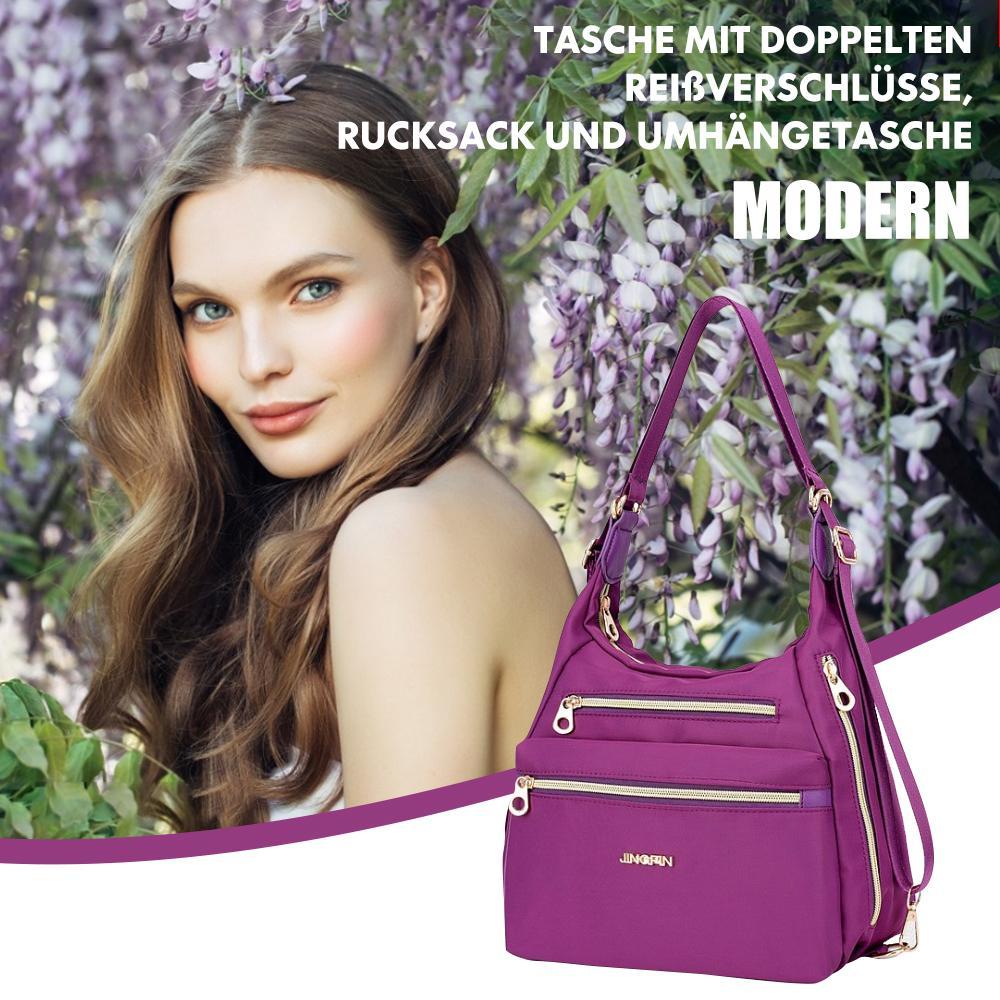 Versatile Bag with Double Zippers – Backpack, Handbag, Crossbody