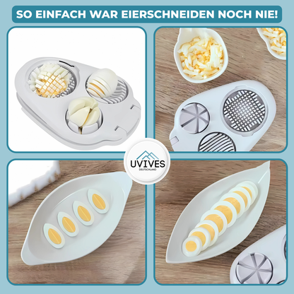 3-in-1 Egg Slicer – Versatile Egg Cutter and Chopper
