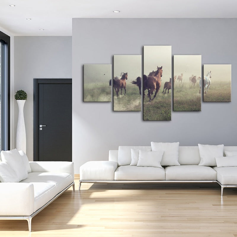 Majestic Horse Canvas Triptych - Elegant Wall Decor