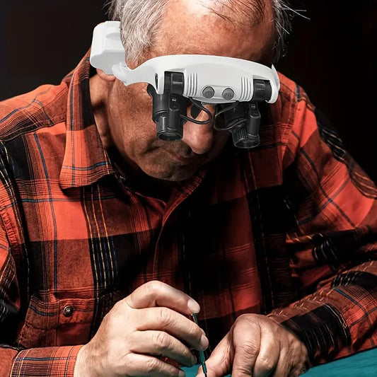 LED Lighted Magnifying Glasses for Dual Vision