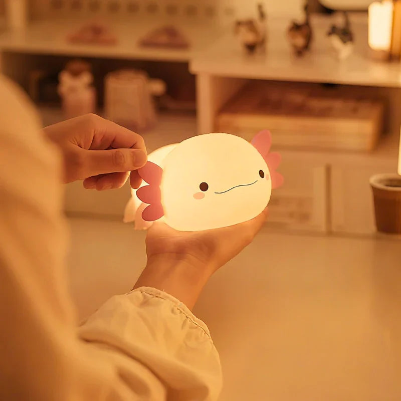 Touch-Controlled Rechargeable Night Light Lamp – Portable Squeeze Design