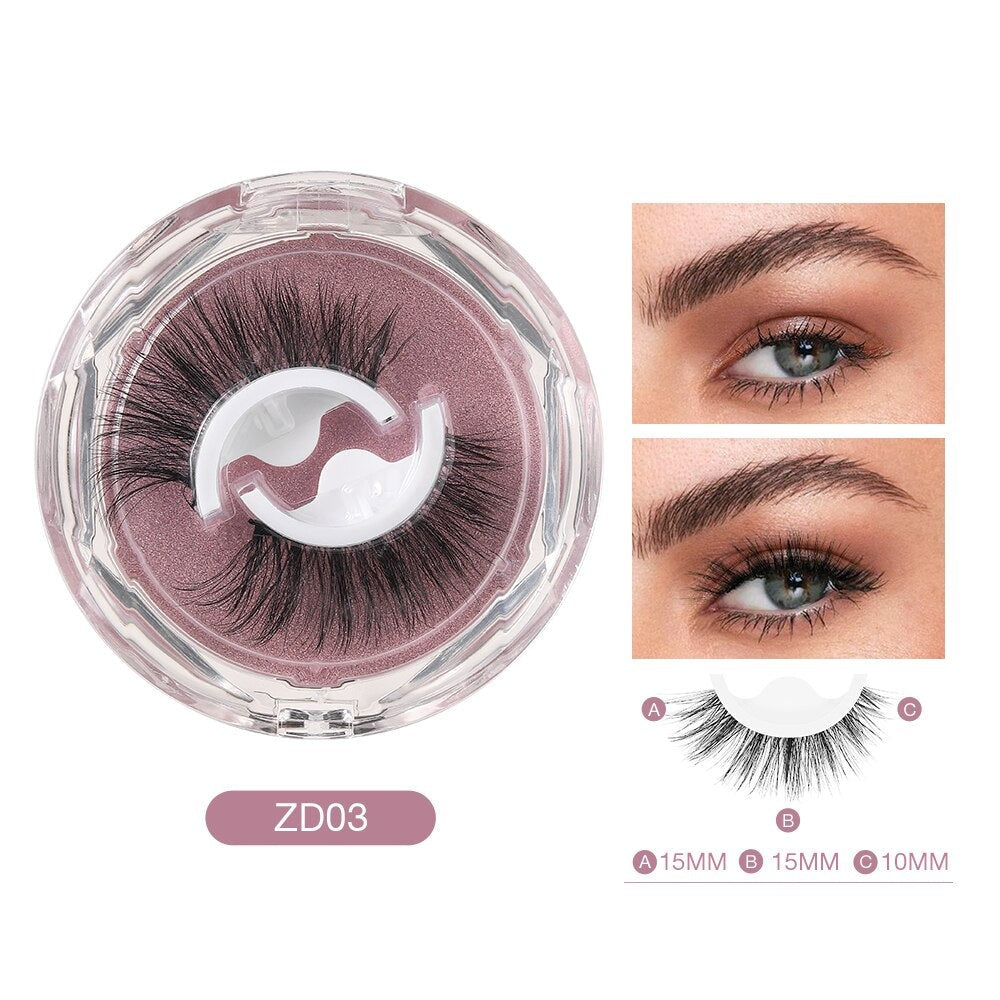 Reusable Adhesive Eyelashes for Effortless Glam