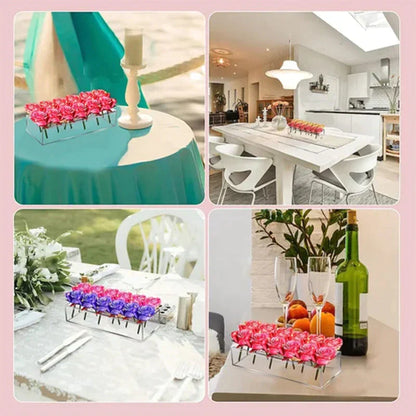 Elegant Acrylic Flower Vase with LED Illumination