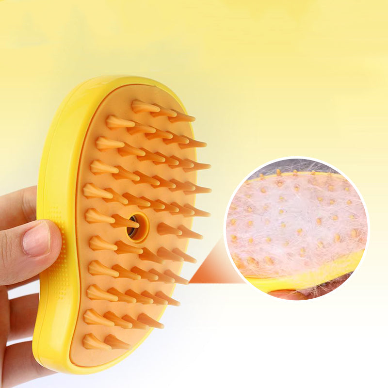 Pet Grooming Brush with Built-In Spray Function