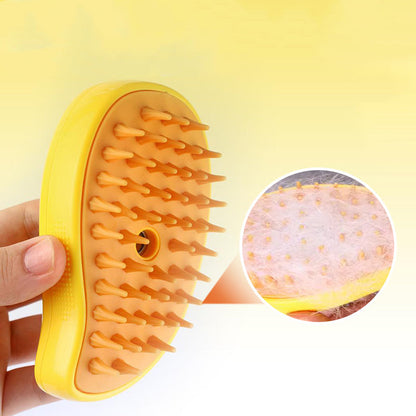 Pet Grooming Brush with Built-In Spray Function