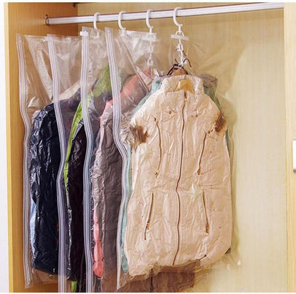 Space-Saving Hanging Vacuum Storage Bag for Clothing