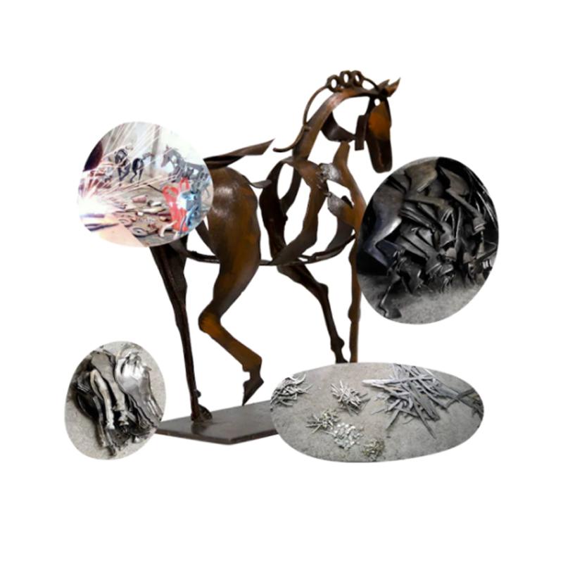 Adonis Horse Sculpture in Metal – Handmade Artwork