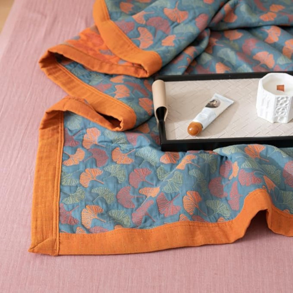 Reversible Cozy Blanket with Nature-Inspired Design