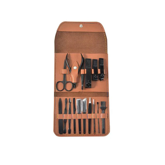 Comprehensive 16-Piece Nail Care Toolkit