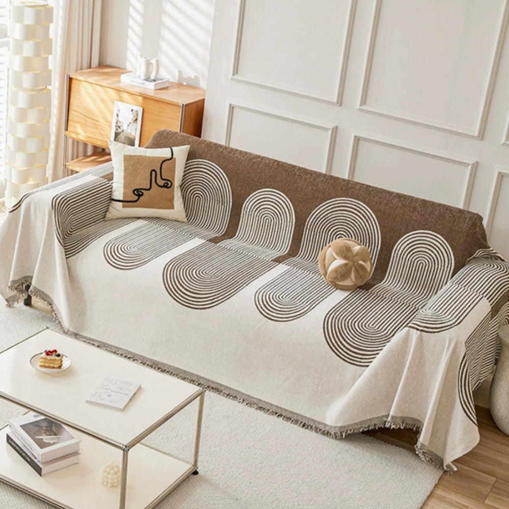 Chic Chenille Sofa Protector with Dual-Sided Comfort