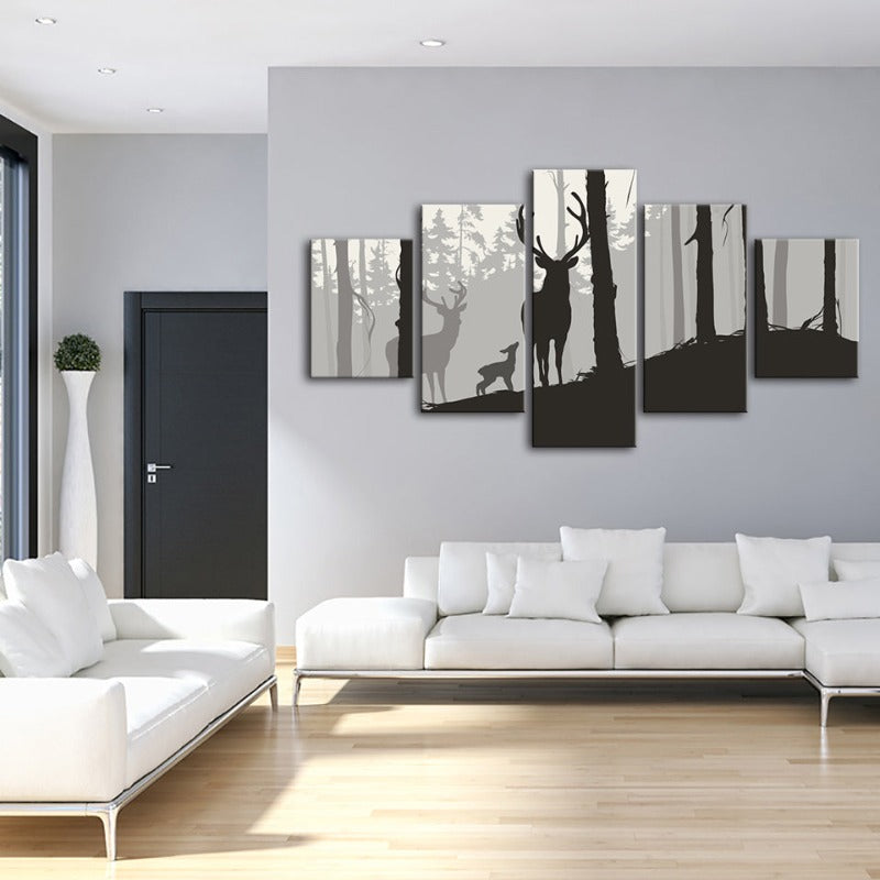 Tranquil Winter Wonderland 5-Piece Canvas Art Set