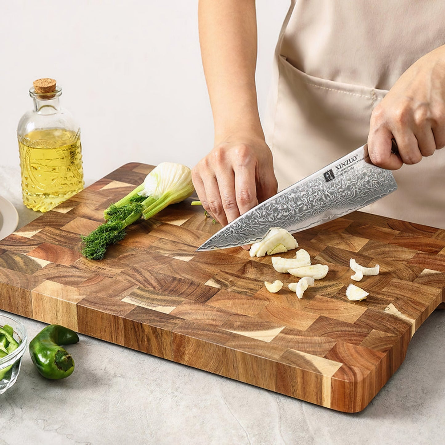 Acacia Wood Cutting Board for Culinary Use