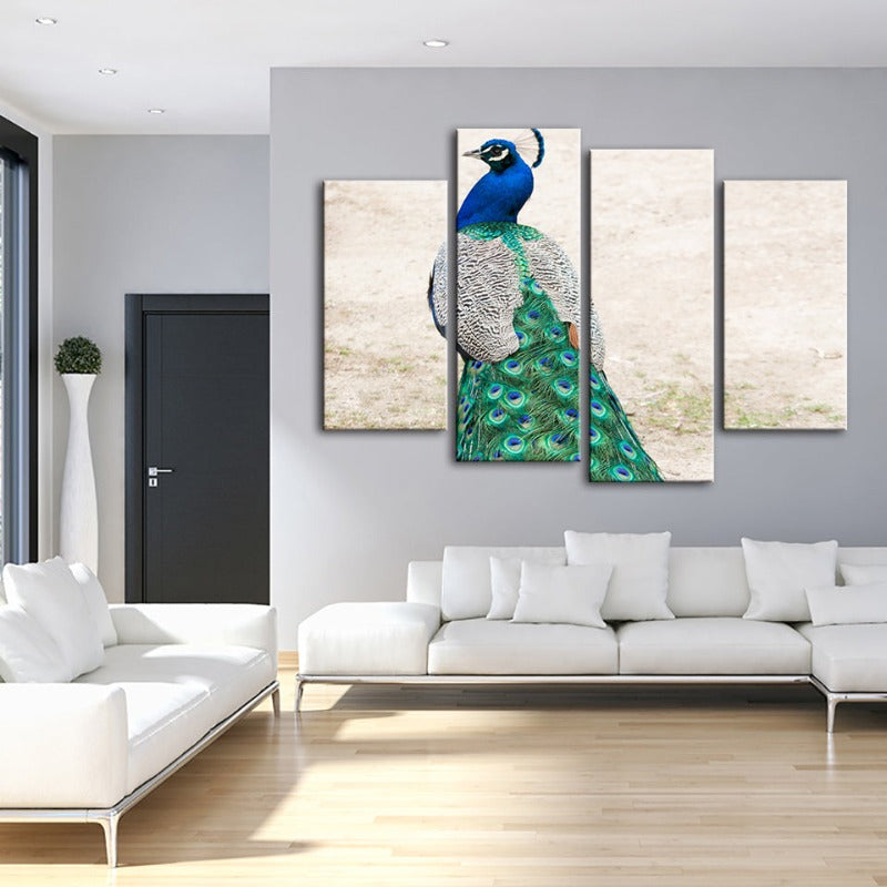 Elegant Peacock Canvas Art Set - Tranquil Home Decor