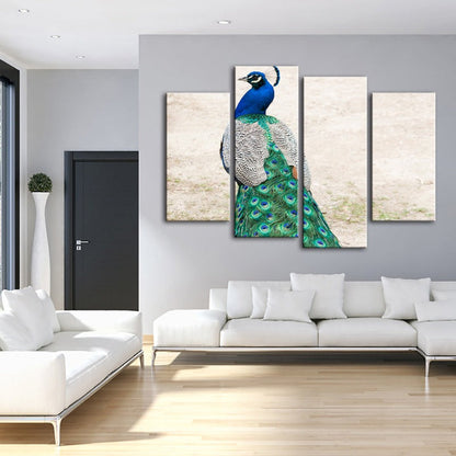 Elegant Peacock Canvas Art Set - Tranquil Home Decor