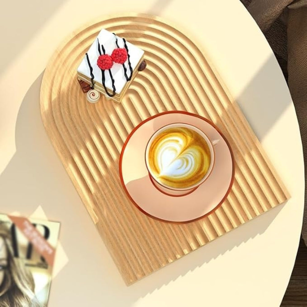 Stylish Wave Wooden Serving Tray for Every Occasion