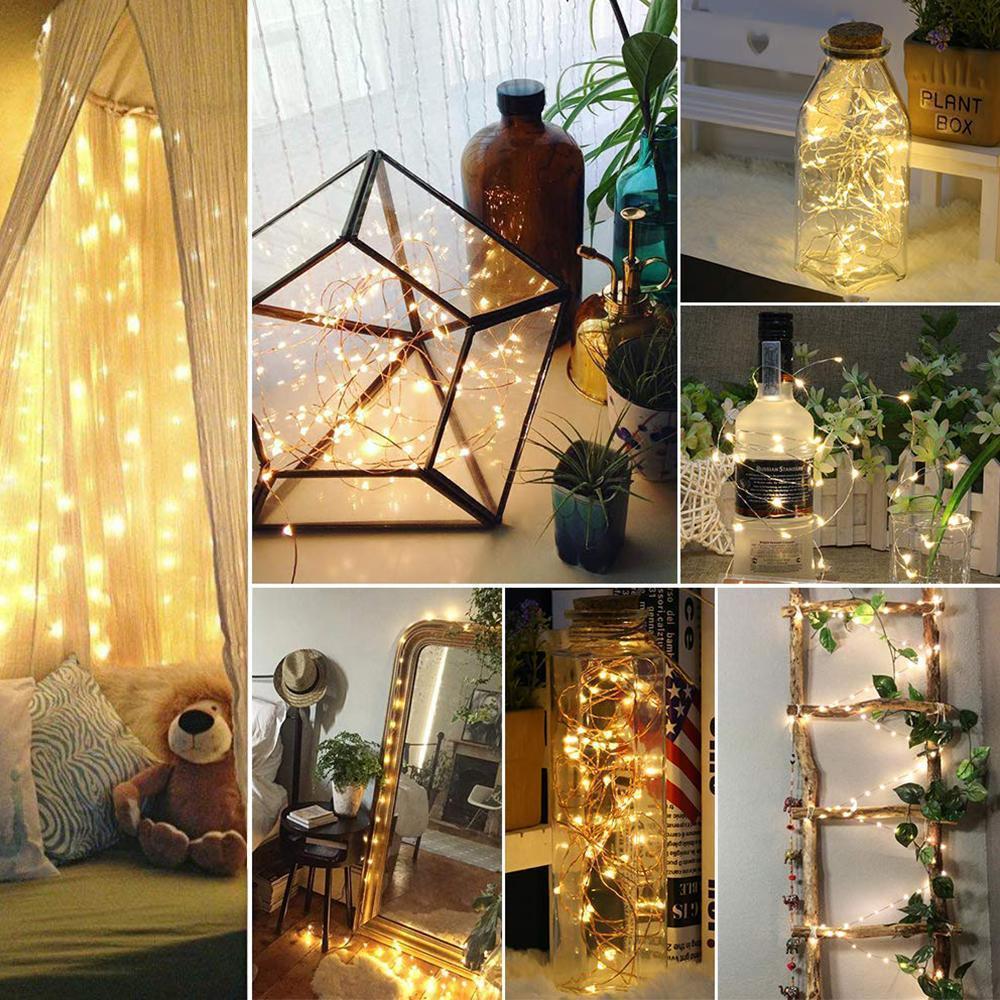 Set of 5 Cork LED Bottle Lights for Enchanting Décor