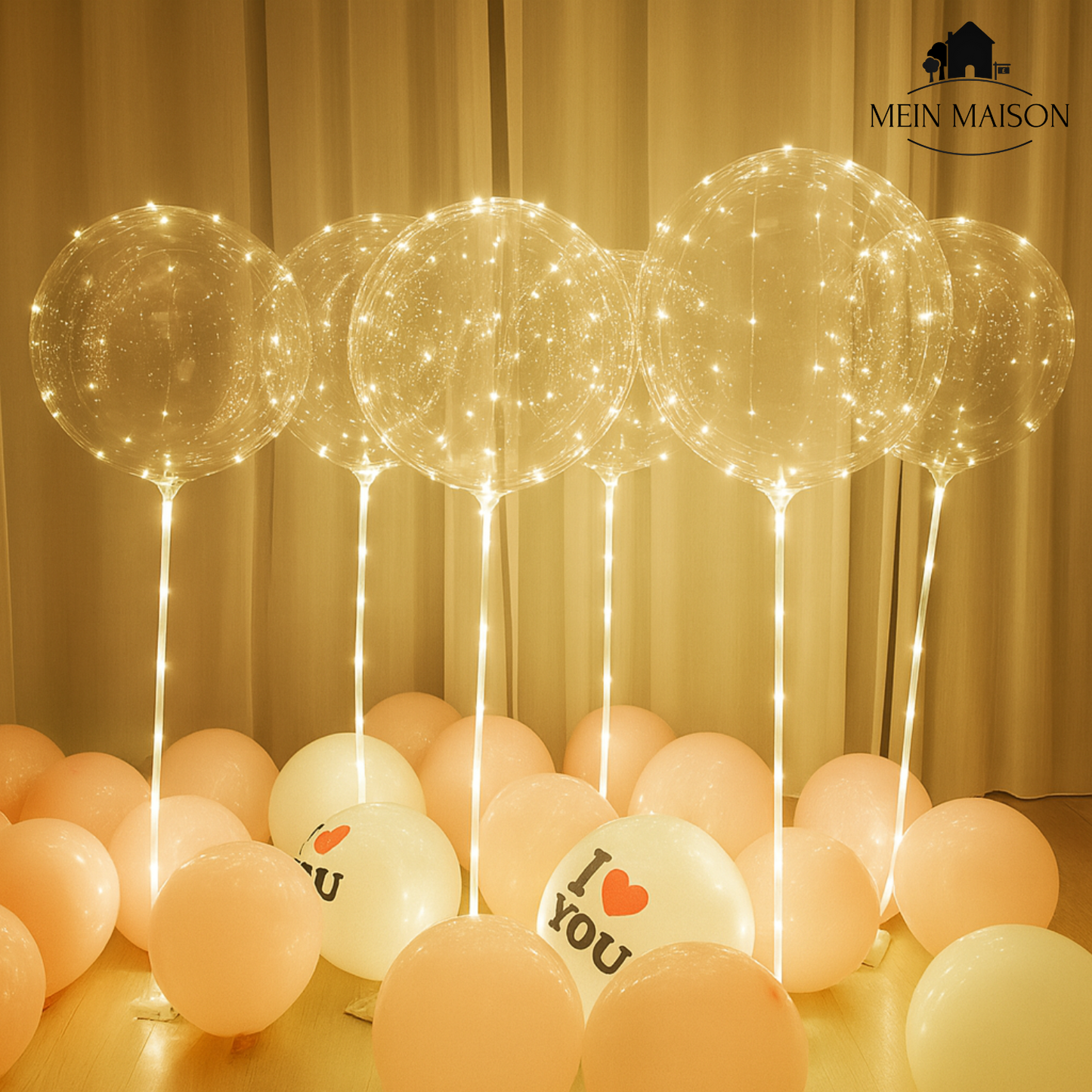Free 5+5 | Warm Reusable LED Balloon Party Light – Illuminate Any Celebration