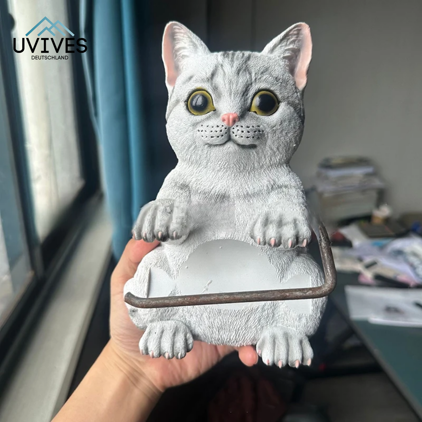 Cat-Themed Toilet Paper Holder