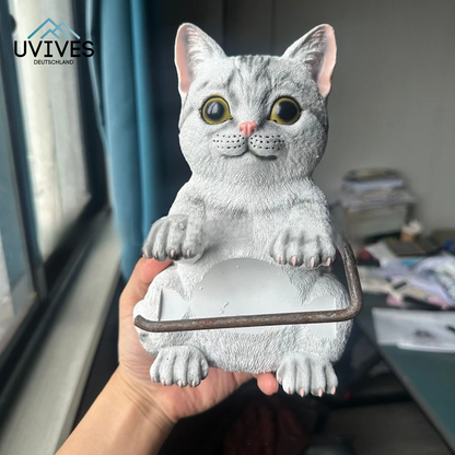 Cat-Themed Toilet Paper Holder