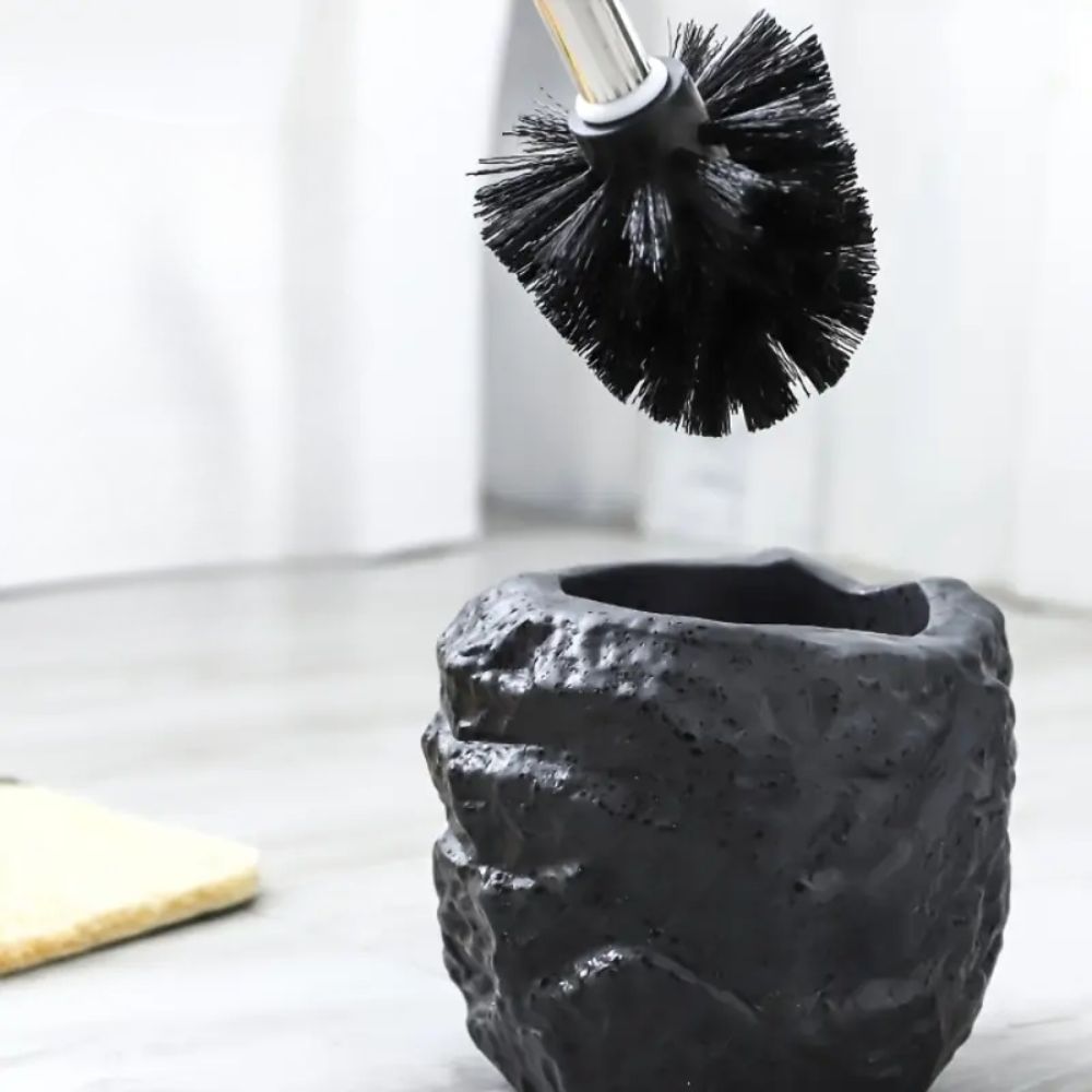 Natural Elegance Ceramic Toilet Brush Set
