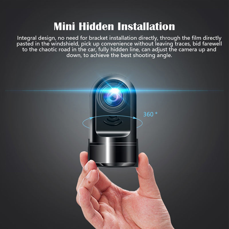 360° Rotating Mini Dash Camera with 1080P HD Resolution