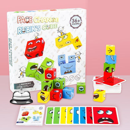 Colorful Educational Wooden Puzzle Game – Block Mixing Toy for Toddlers