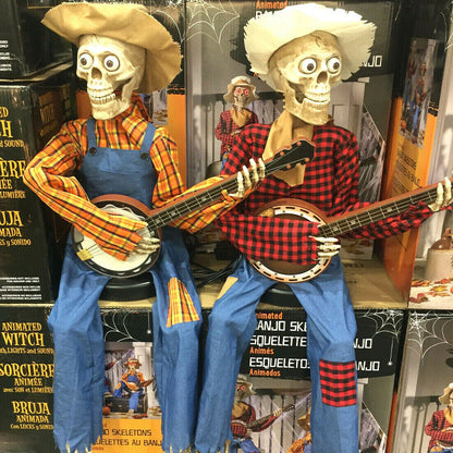 Funny Animated Skeleton Banjo Duel Figures