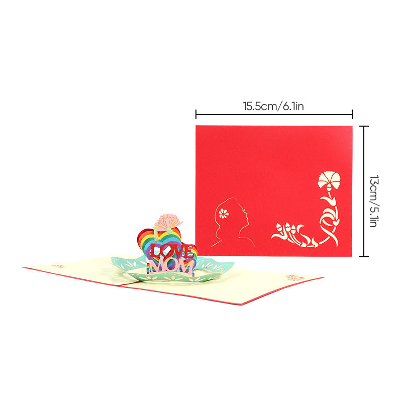 Elegant 3D Floral Pop-Up Card for Mother's Day Gift