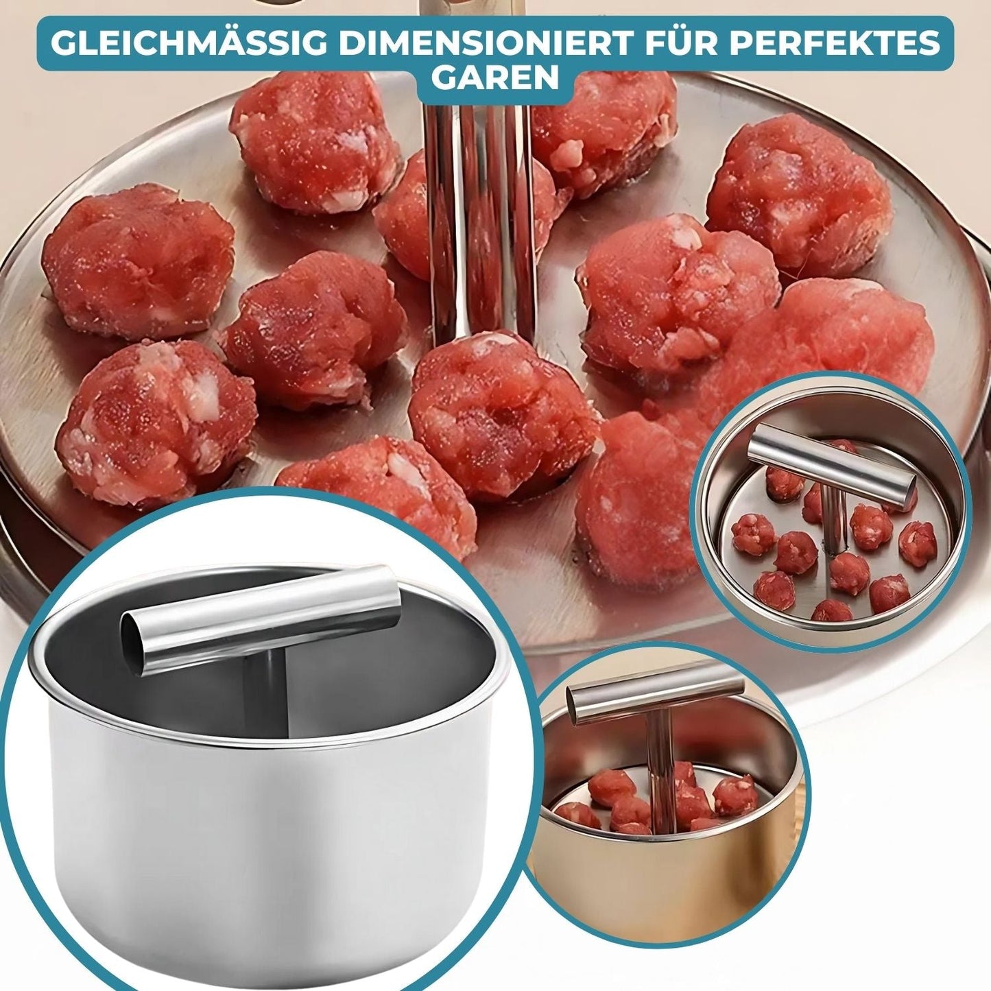 Stainless Steel Burger Press for Cooking