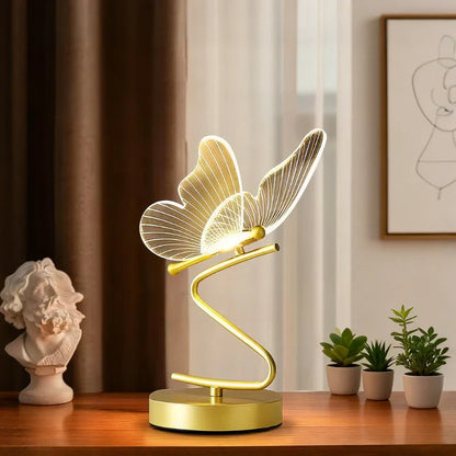 Versatile Table Lamp with Butterfly Wings Design