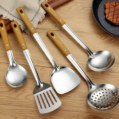 Elegant Stainless Steel Culinary Tool Collection (5 Pieces)
