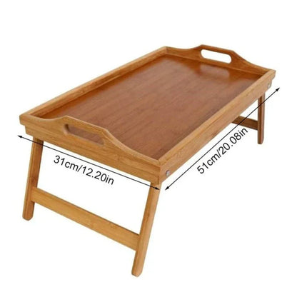 Breakfast Tray Table in Bamboo for Bed Use