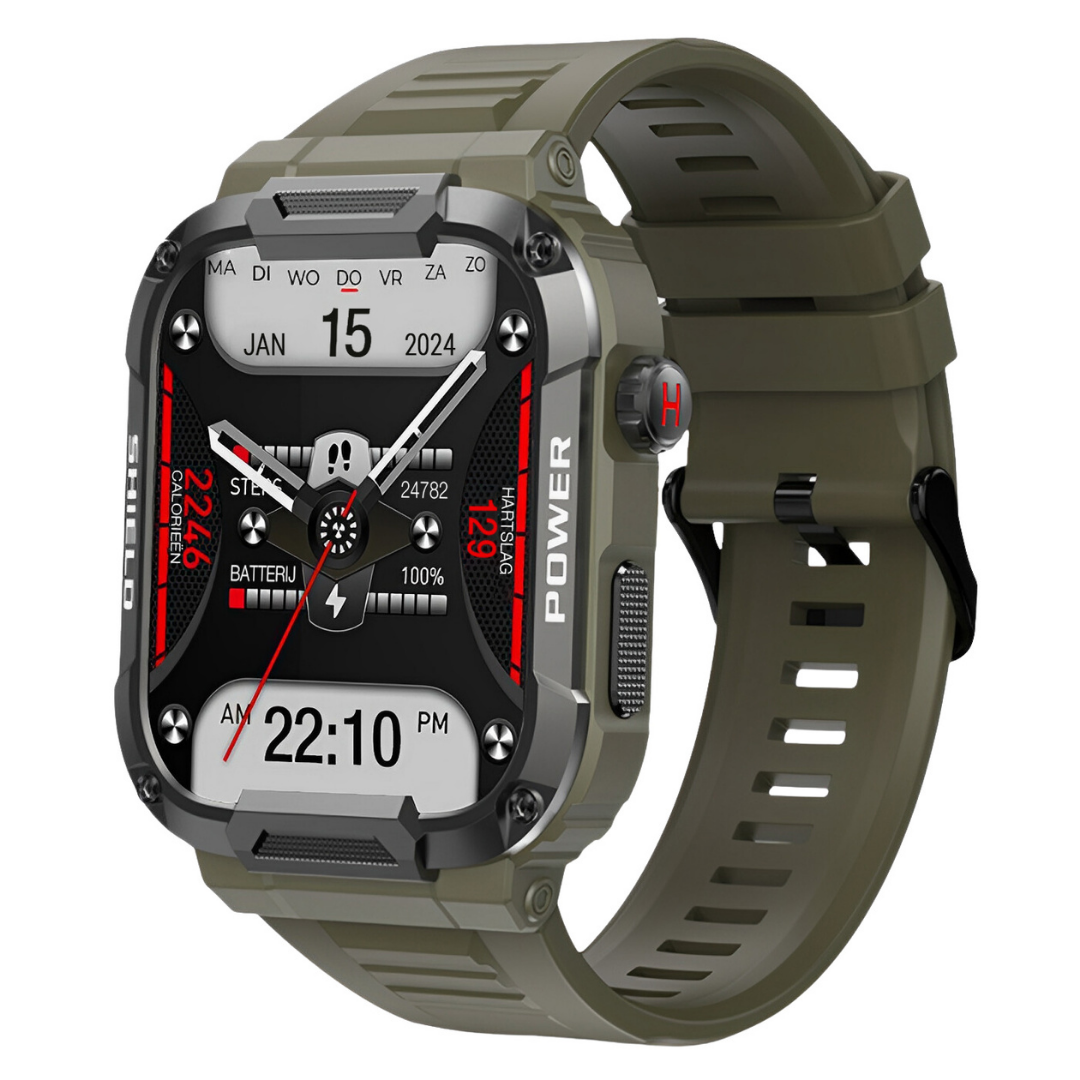 Robust Smartwatch with Health Monitor – Shock Resistant and Waterproof