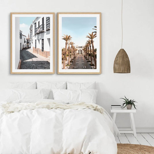 Canvas Wall Art Painting - Daylight Landscape in Architectural Style