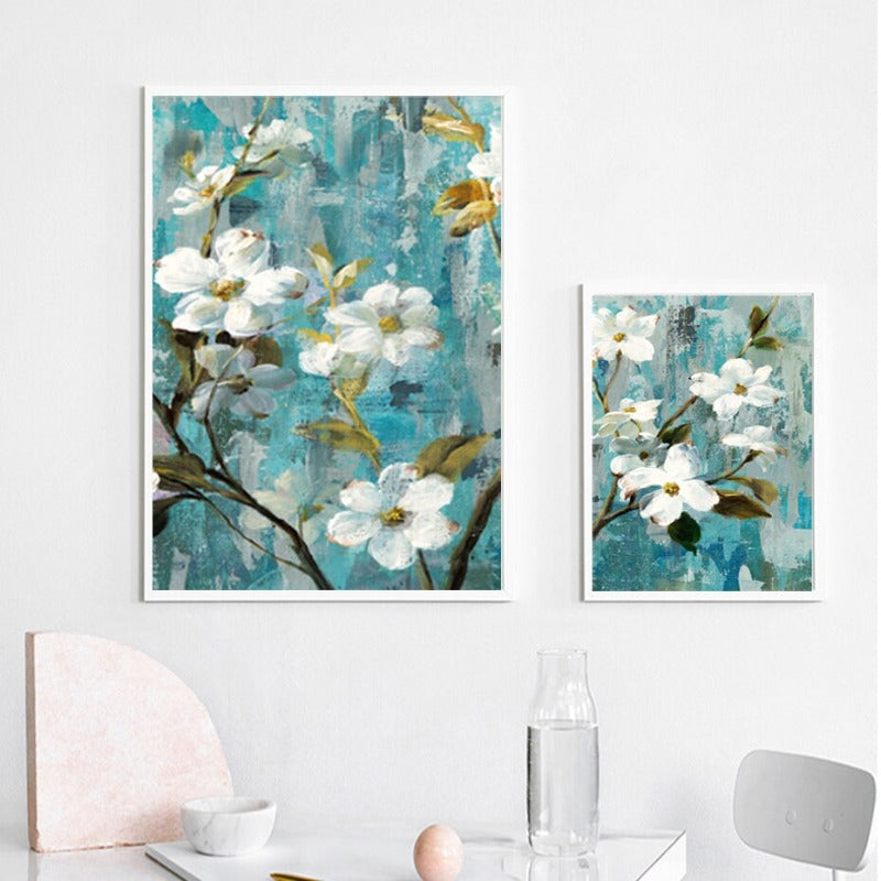 White Flower Canvas Art - Wall Decor Print